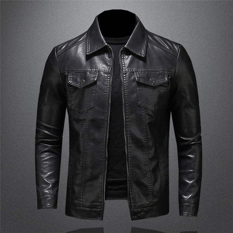 Stylish Men's Leather Jacket Premium Quality