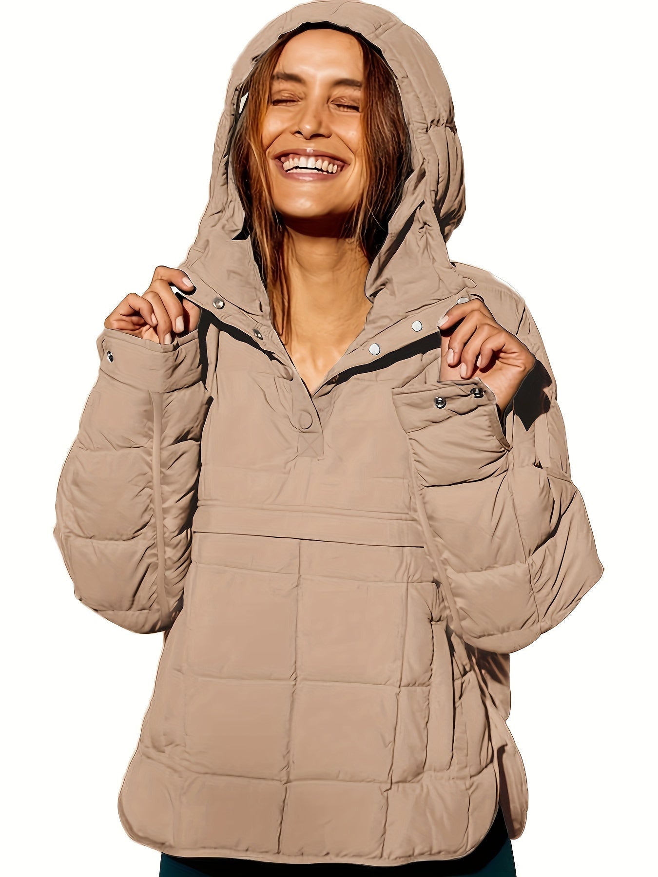 Hooded Coat Women Warm Modern Stylish