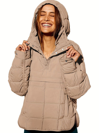Hooded Coat Women Warm Modern Stylish