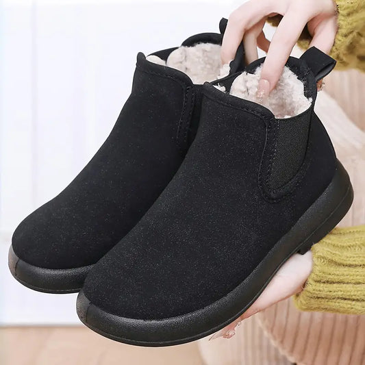 Damen Winterstiefel Samt gefüttert Warm Rutschfest - IdealeKleiden