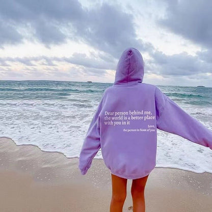 Oversized Hoodie Unisex Warm Printed Pullover