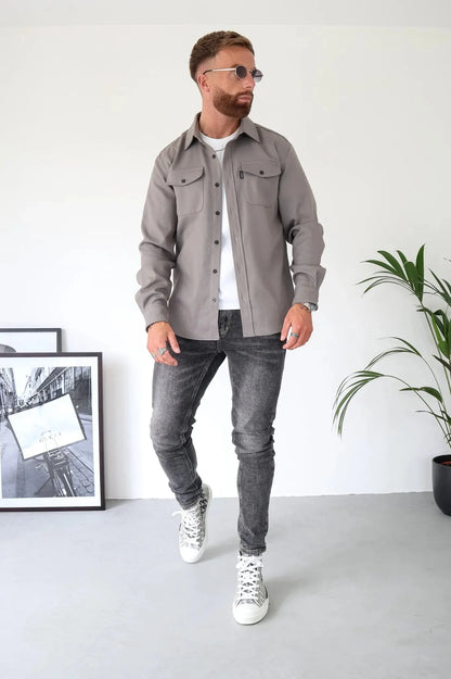 Men's Overshirt Button-Down Casual