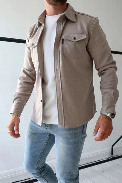 Men's Overshirt with Chest Pockets