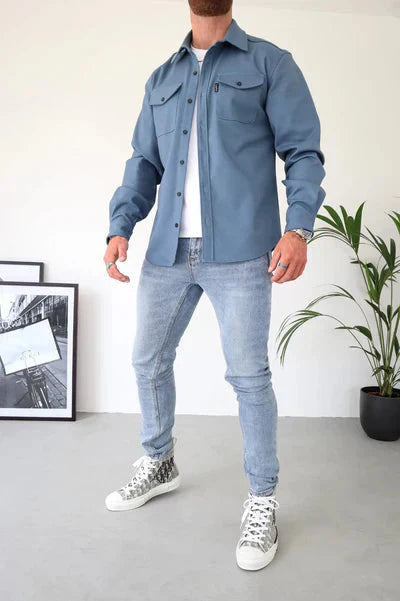 Herren Überhemd mit Brusttaschen - IdealeKleiden
