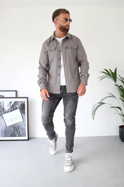 Men's Overshirt with Chest Pockets