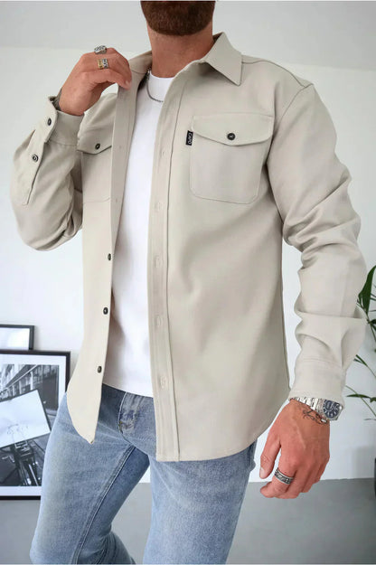 Men's Overshirt Long Sleeve Button Down