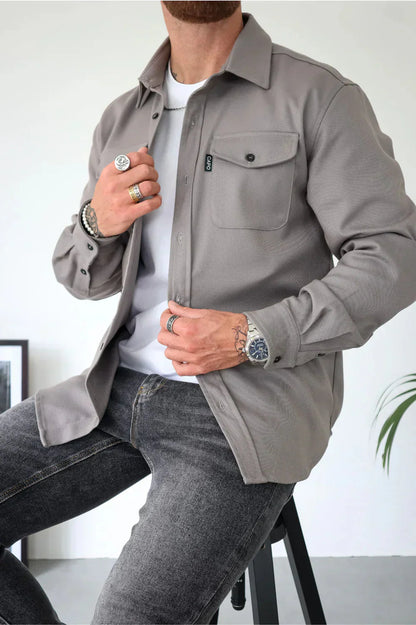Men's Overshirt Long Sleeve Button Down