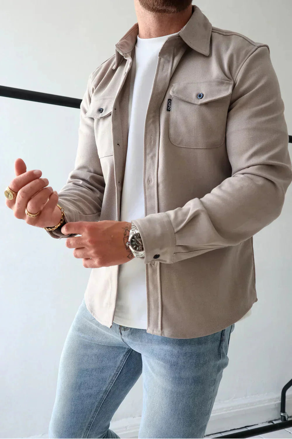 Men's Overshirt Long Sleeve Button Down