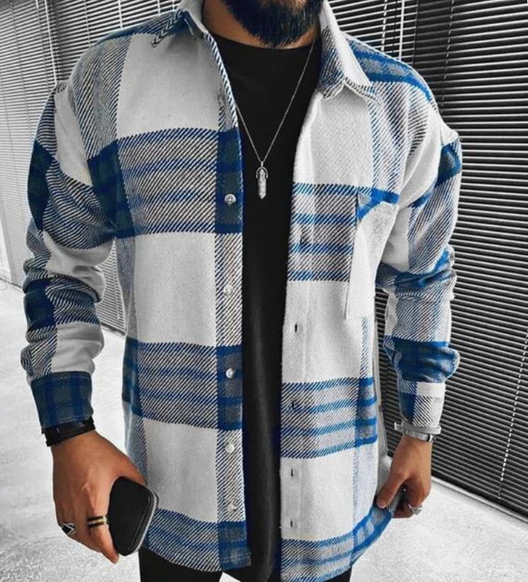 Men's Flannel Shirt Long Sleeve Warm