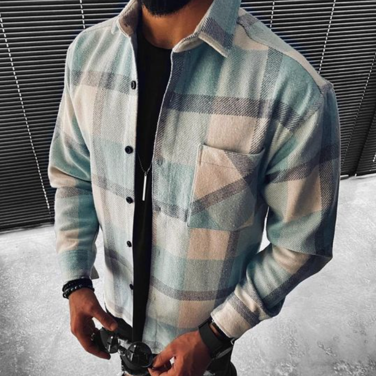 Men's Flannel Shirt Long Sleeve Warm