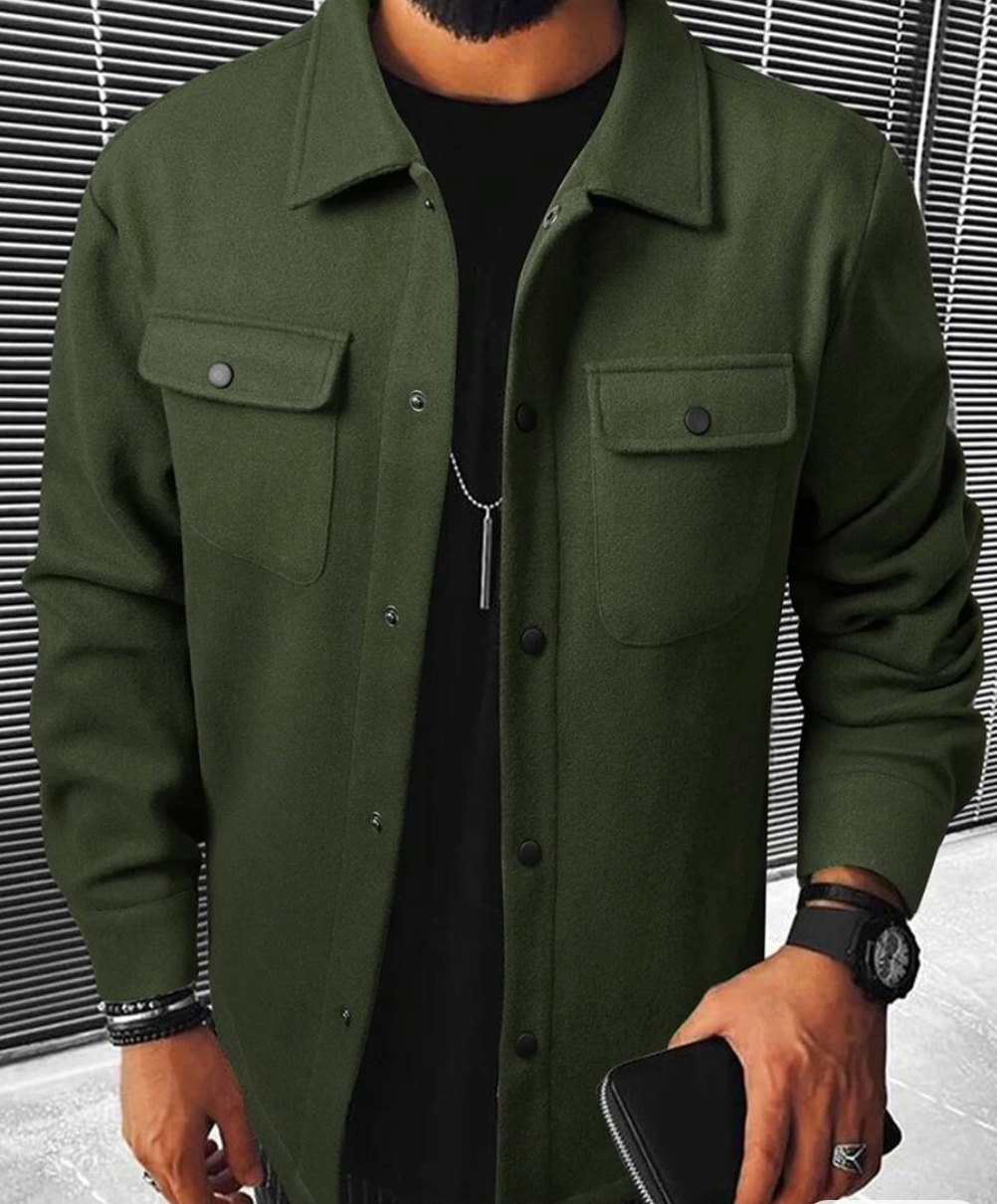 Men's Warm Flannel Overshirt