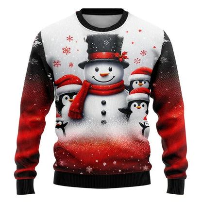 Christmas Jumper Unisex 3D Snowman Design Comfortable