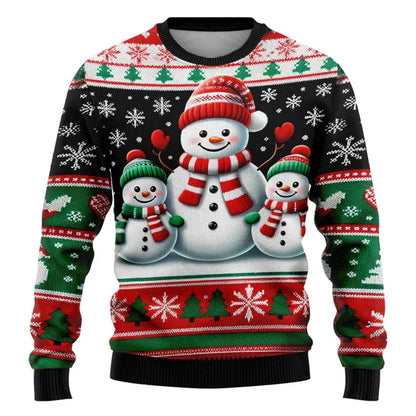 Christmas Jumper Unisex 3D Snowman Design Comfortable