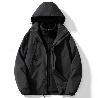 Wintermantel Unisex mit Kapuze und Fleece-Innenfutter