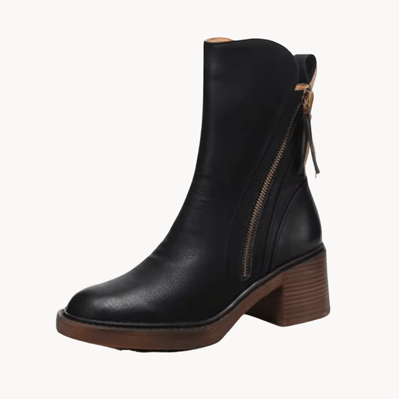 Elegante Damenstiefel Bequem Schlicht - IdealeKleiden