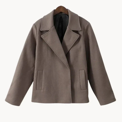 Eleganter Damenmantel mit Revers-Kragen