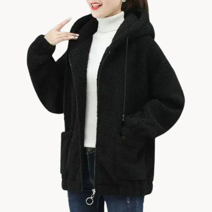 Soft Fleece Jacket Women Hooded