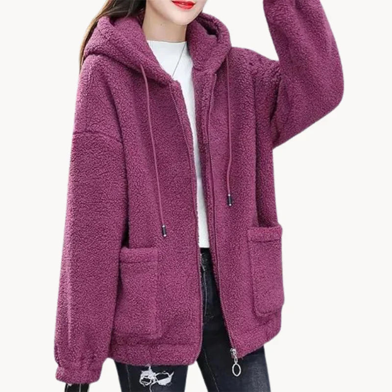 Soft Fleece Jacket Women Hooded