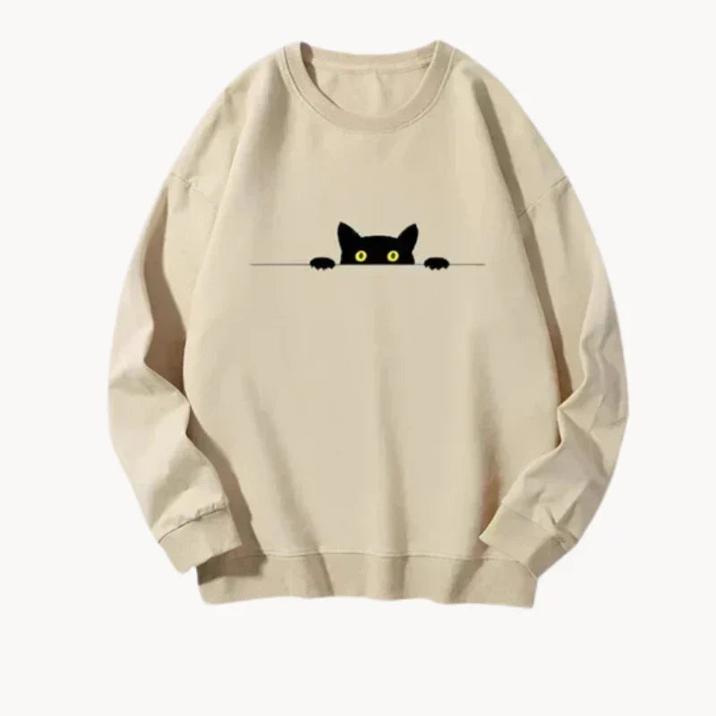 Black Cat Sweatshirt Women's Fashion