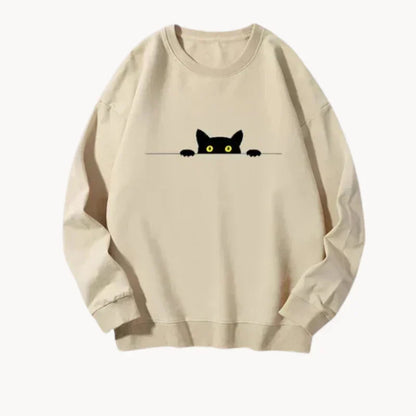 Black Cat Sweatshirt Women's Fashion