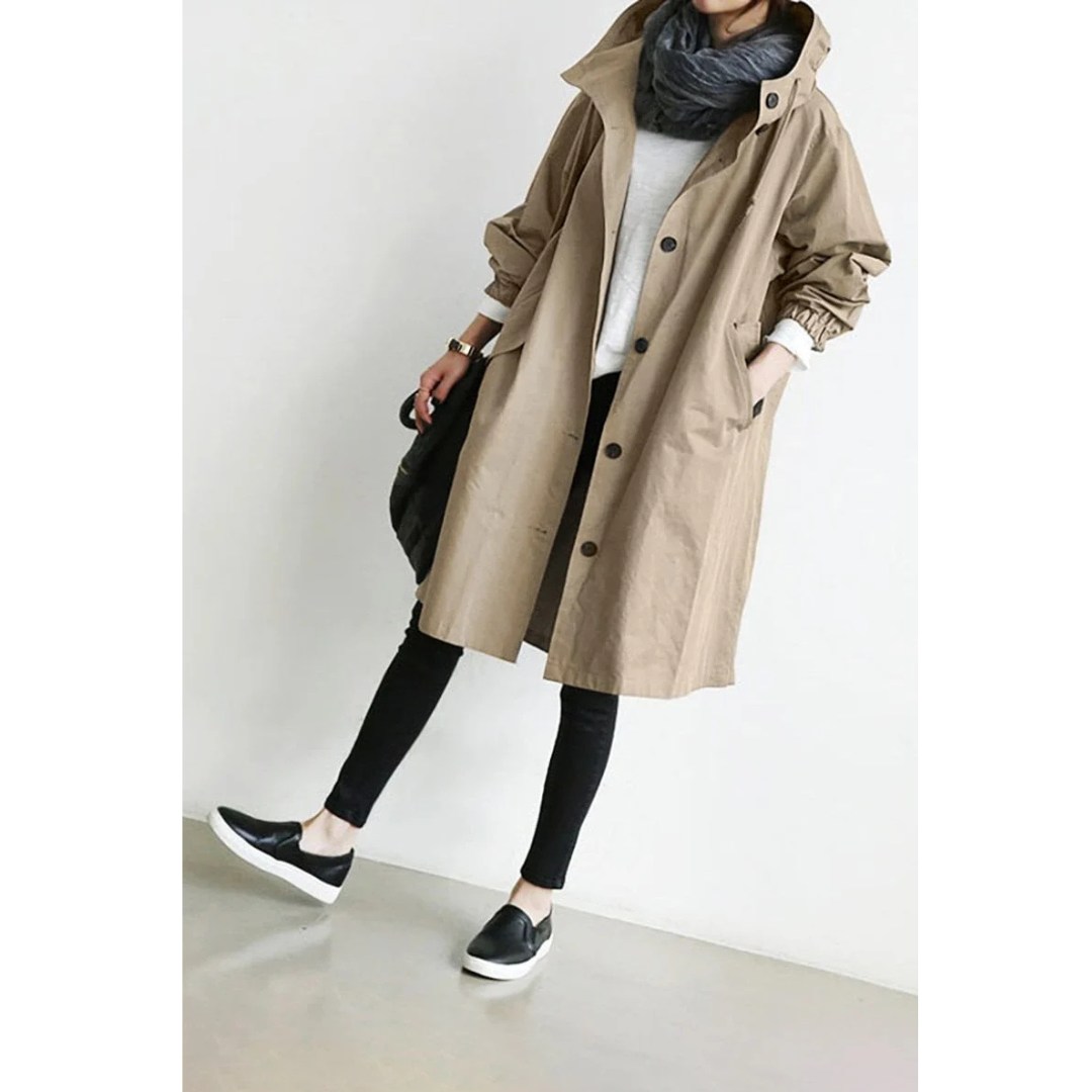 Waterproof Women's Long Elegant Coat