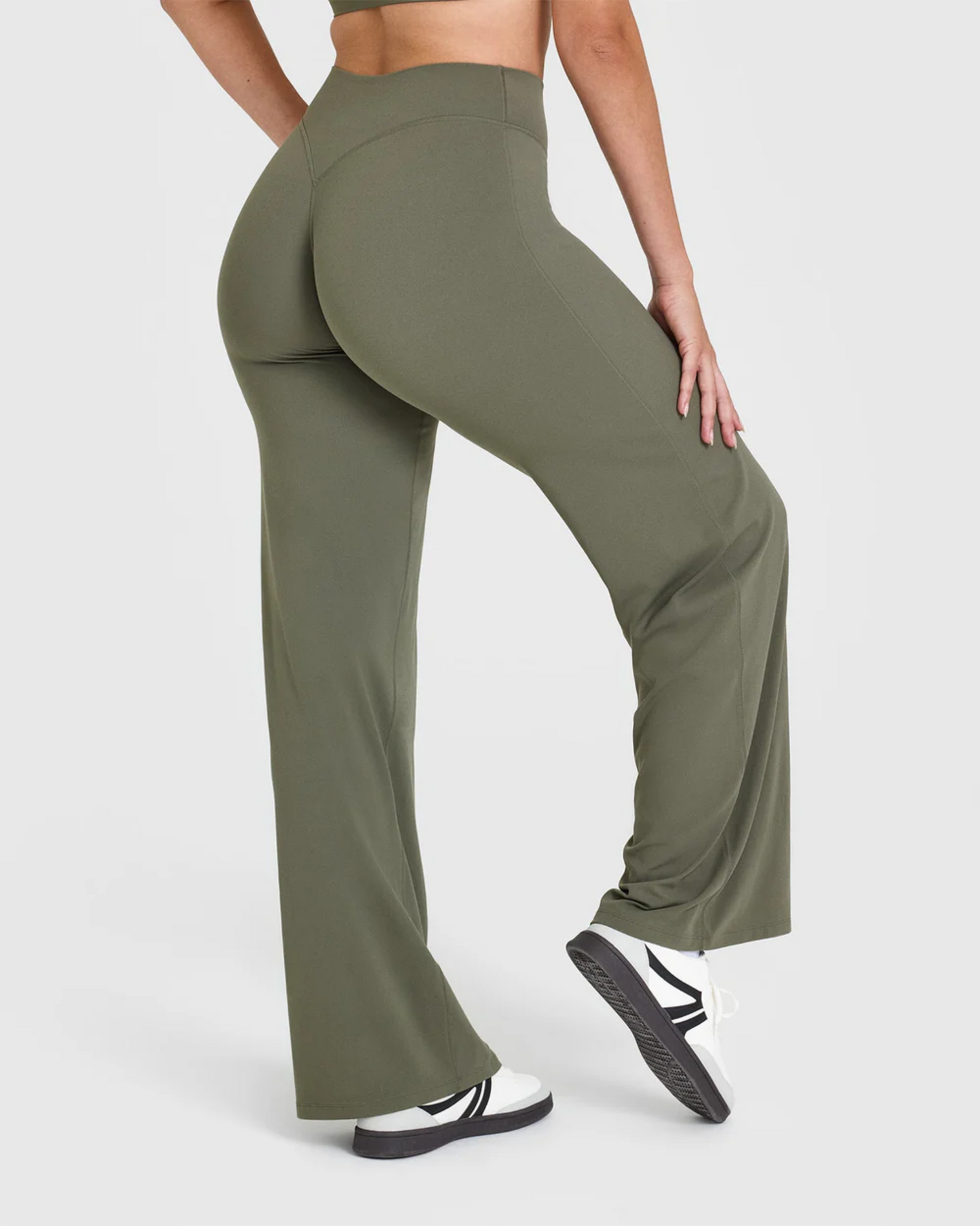 Elegant Women's Trousers High Waist and Wide Leg