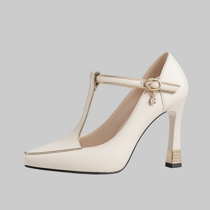 Elegant Women's High Heels with Lace