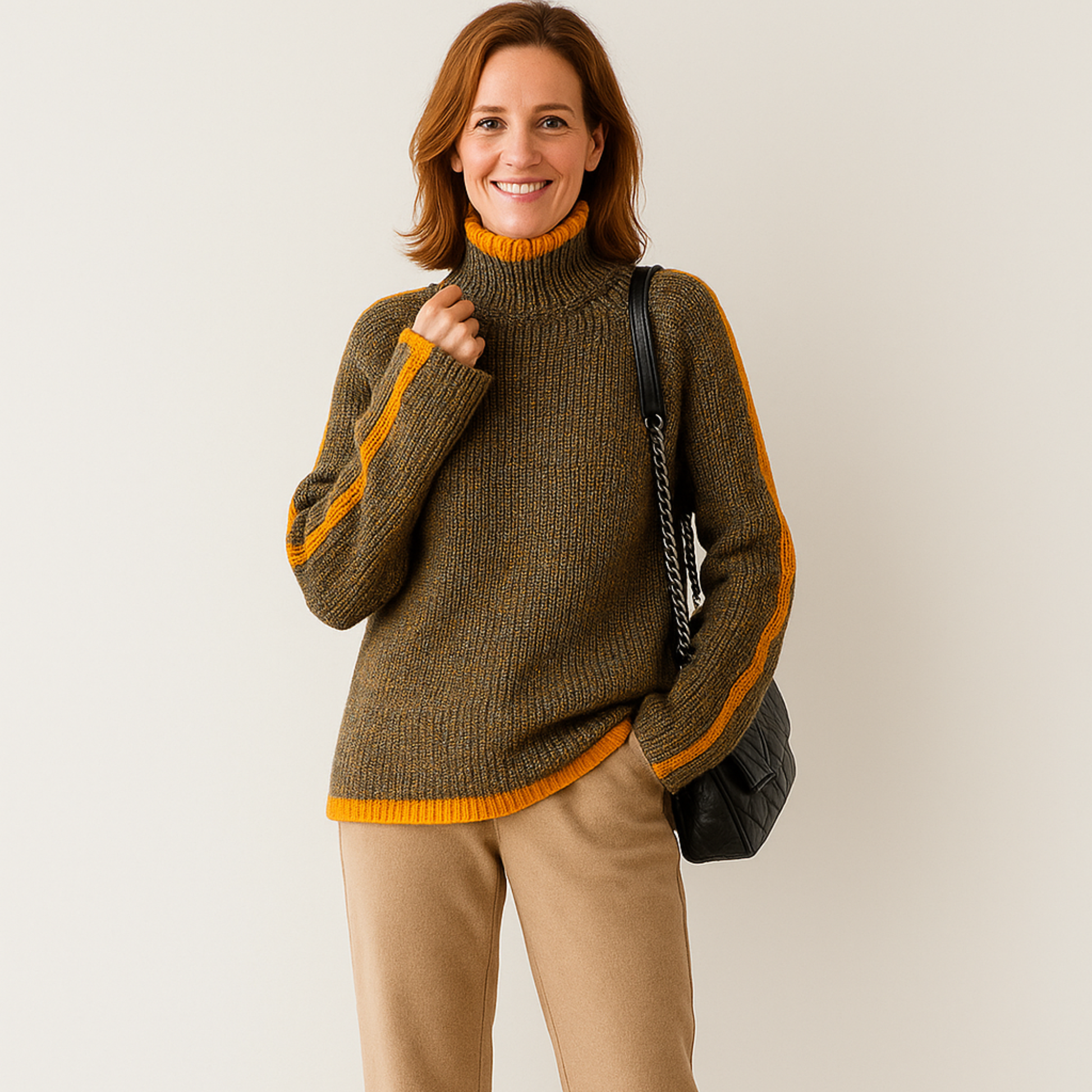 Damen Strickpullover Norweger Muster Warm - IdealeKleiden