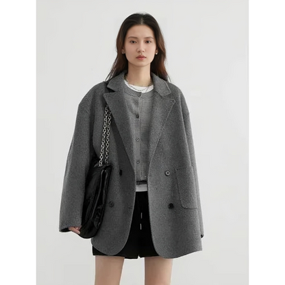Elegant Women's Wool Coat Luxury Quality