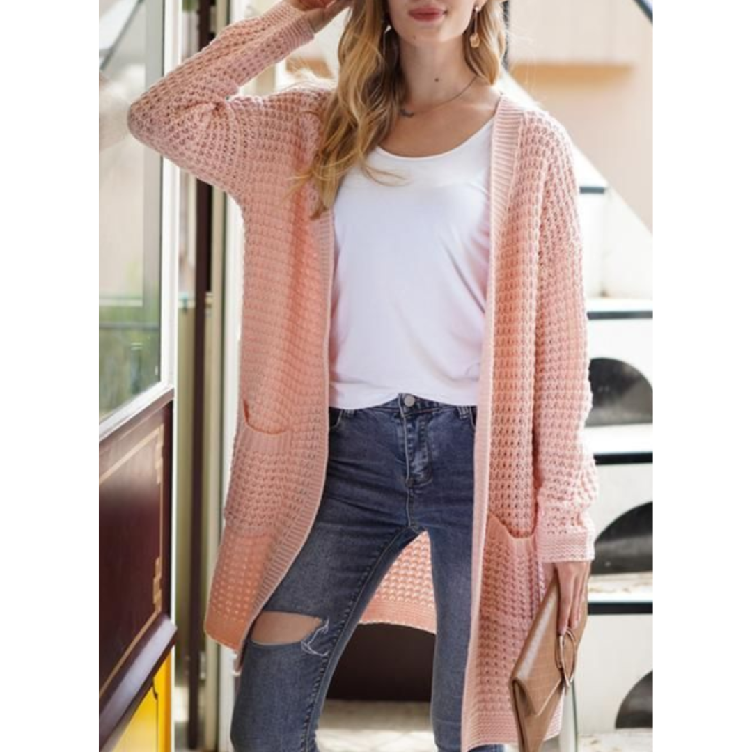 Long Women's Knitted Cardigan Wintery