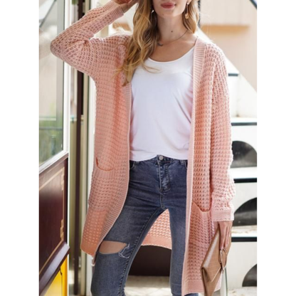 Long Women's Knitted Cardigan Wintery
