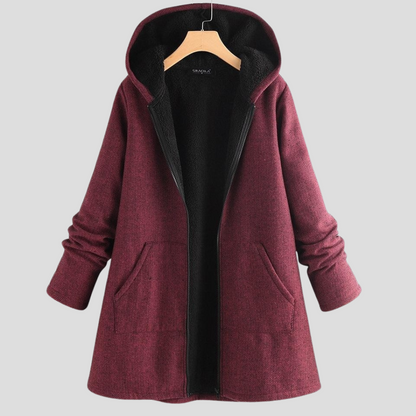 Women's Warm Fleece Hooded Coat