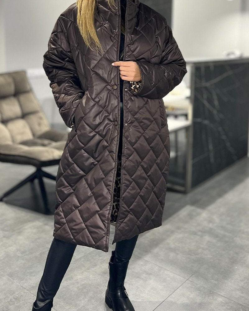 Comfortable Cotton Mid-Length Relaxed Fit Coat