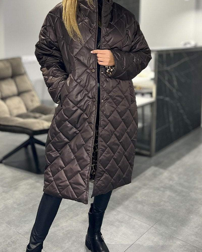Comfortable Cotton Mid-Length Relaxed Fit Coat
