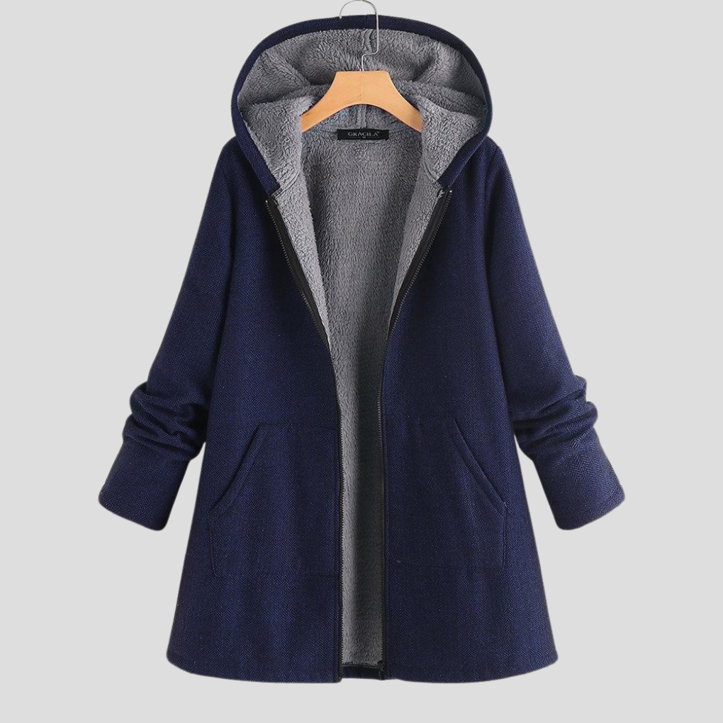Women's Warm Fleece Hooded Coat