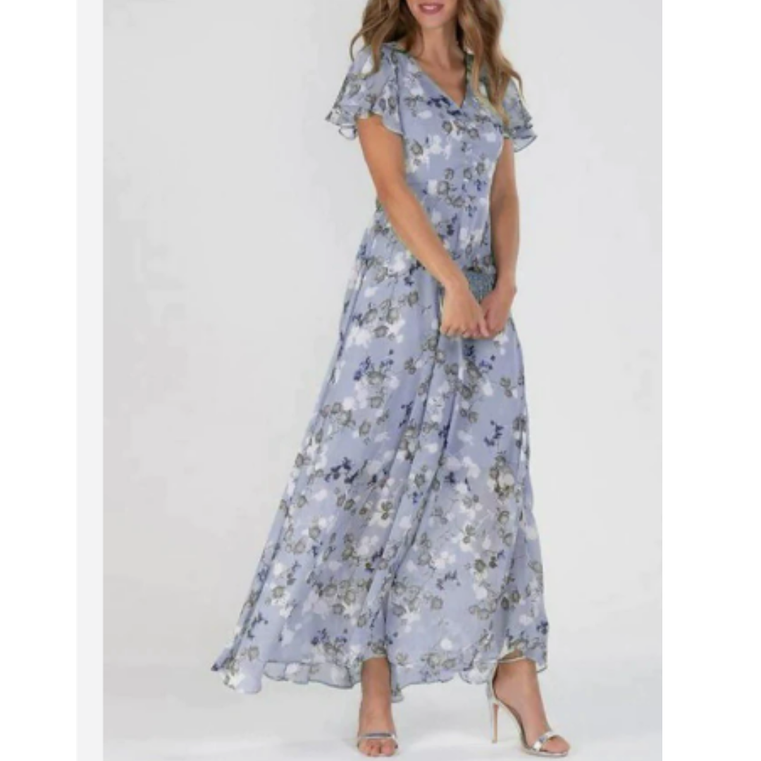 Women's Maxi Dress Boho Style Flutter Sleeve