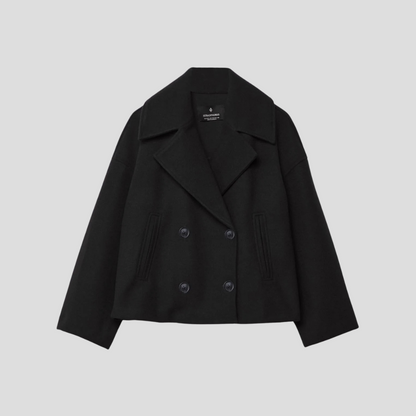 Double-Breasted Short Coat Elegant Women