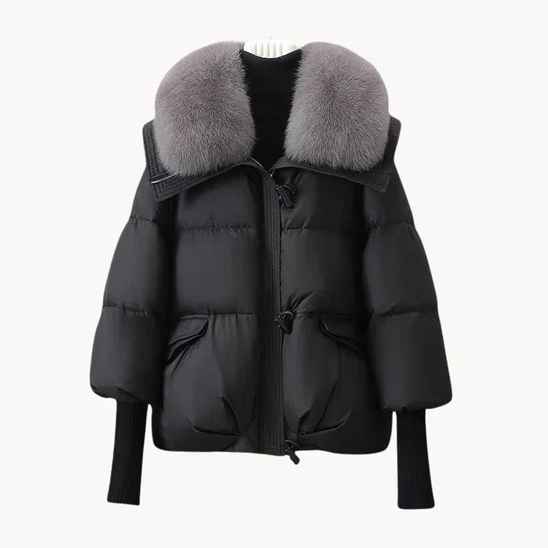 Eliza - Luxury Down Jacket Faux Fur Collar Women