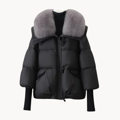 Eliza - Luxury Down Jacket Faux Fur Collar Women