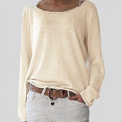 Thin Sweater Round Neck Elegant Lightweight