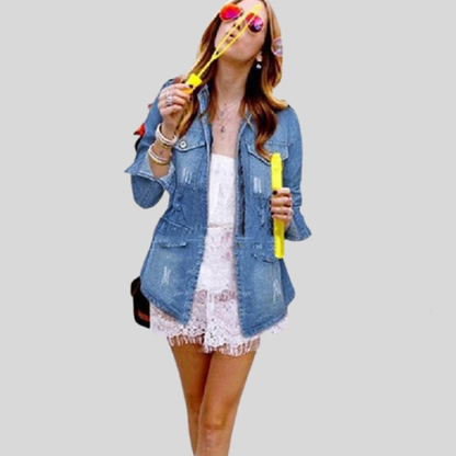 Classic Denim Jacket Casual Hip-Length