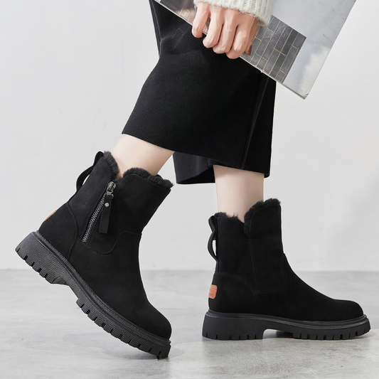 Winterstiefel Knöchelhoch Fell-lined Warm - IdealeKleiden