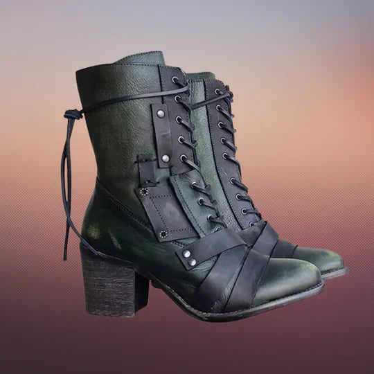Retro Motorcycle Boots Thick Sole Robust