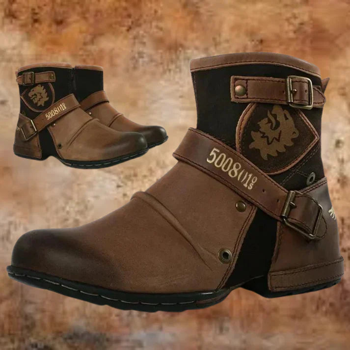 Men's Boots Vintage Chic Leather Look