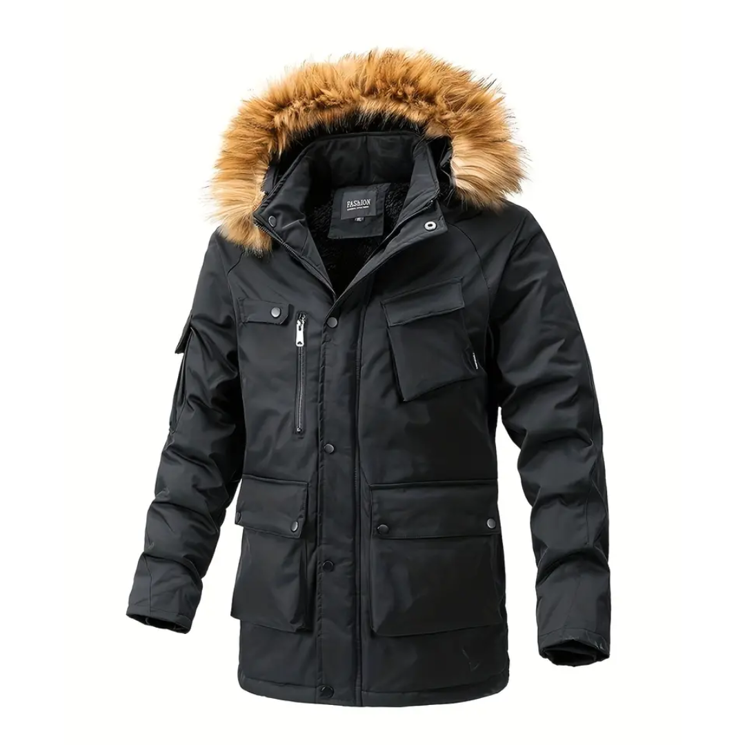 Men's Elegant Black Winter Coat