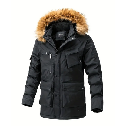 Men's Elegant Black Winter Coat