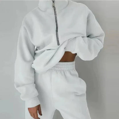 Women's Comfortable Tracksuit with Zipper