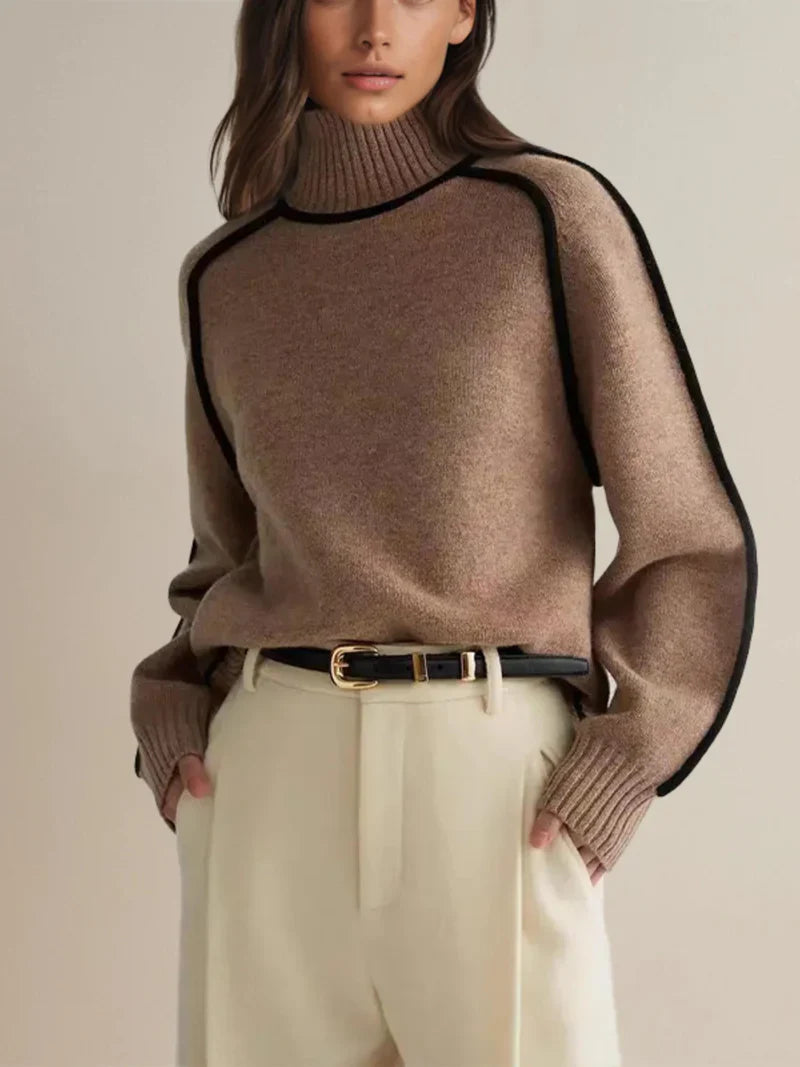Women's Turtleneck Sweater Elegant Wool