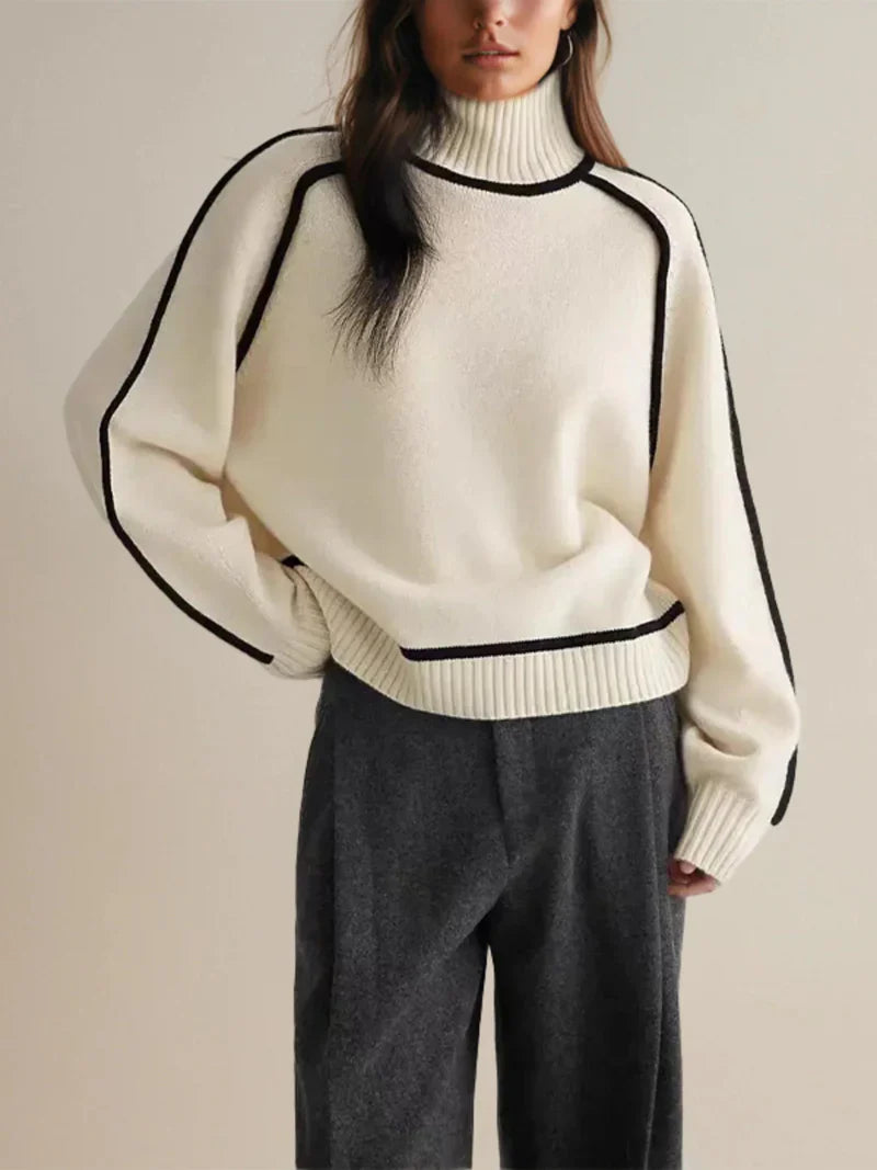 Women's Turtleneck Sweater Elegant Wool