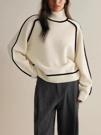 Women's Turtleneck Sweater Elegant Wool